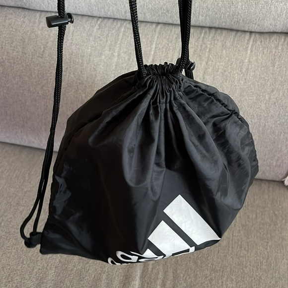 Adidas Gymnastics Drawstring Backpack • Black/White • One Size - Picture 4 of 5